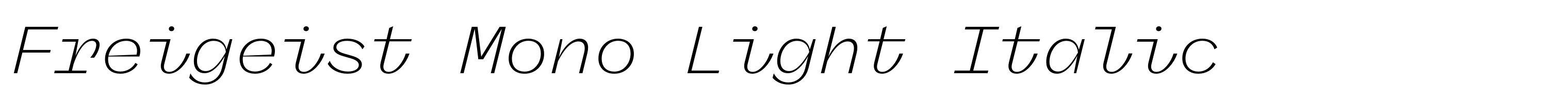 Freigeist Mono Light Italic